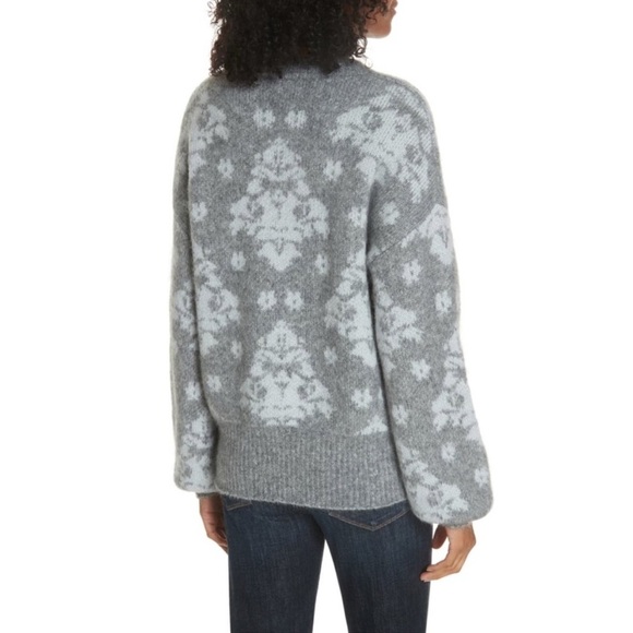 Lewit Jacquard Wool/Mohair Blend Sweater Size Medium - Picture 2 of 11